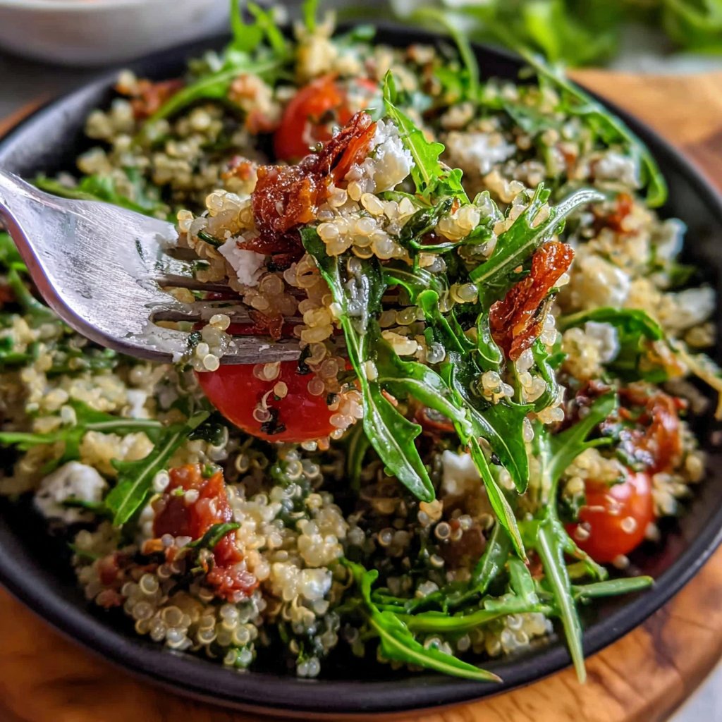 Quick Dandelion Quinoa Salad