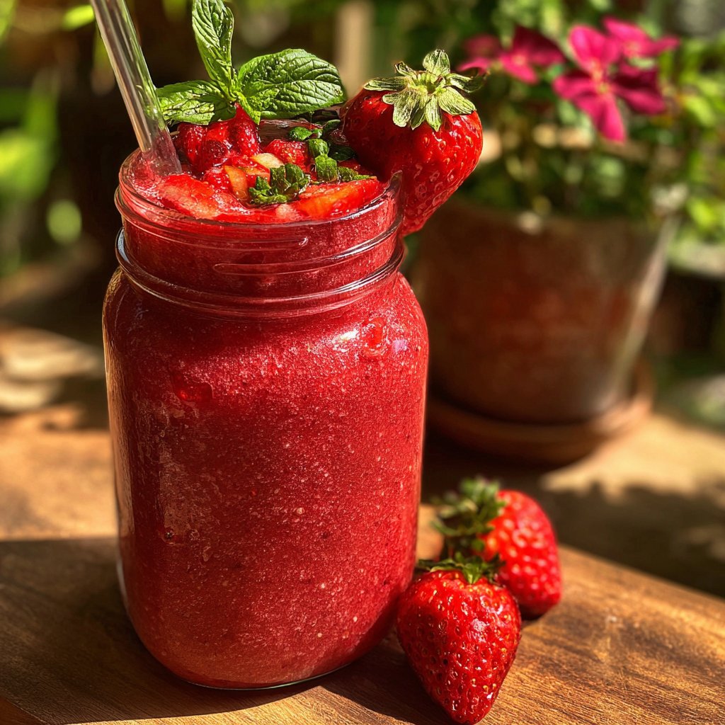 Strawberry Basil Smoothie