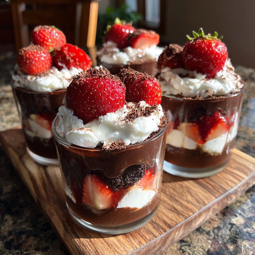 Chocolate-Covered Strawberry Parfaits