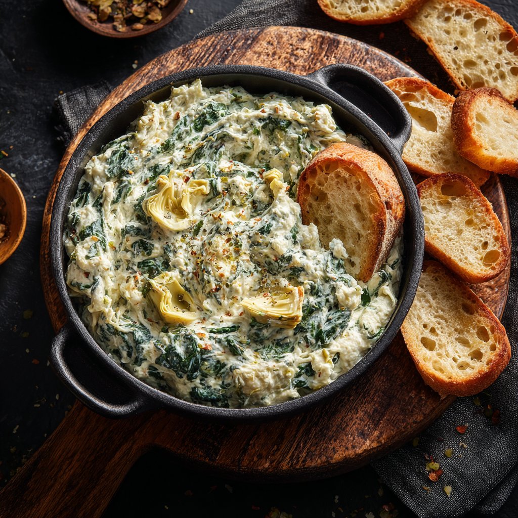 Spinach Artichoke Cottage Cheese Dip