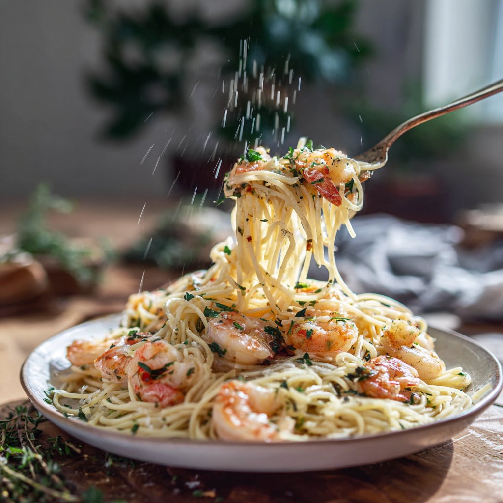 Garlic Butter Shrimp and Pasta